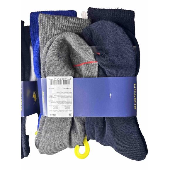12 Pairs Polo Ralph Lauren Classic Sport Socks Bear Flag Men’s Shoe Size 6-12.5 - Picture 7 of 9